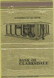 Matchbook Cover - Bank of Clarksdale MS 40 Strike