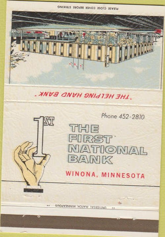 Matchbook Cover - First National Bank Winona MN 40 Strike