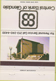 Matchbook Cover - Central Bank of Glendale CA 40 Strike