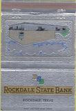 Matchbook Cover - Rockdale State Bank TX 40 Strike