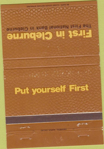 Matchbook Cover - First Bank in Cleburne TX 40 Strike