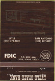 Matchbook Cover - Lytle State Bank TX 40 Strike