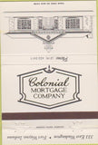 Matchbook Cover - Colonial Mortgage Co Fort Wayne IN 40 Strike