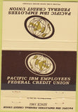 Matchbook Cover - Pacific IBM Credit Union San Jose Francisco 40 Strike