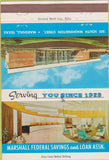 Matchbook Cover - Marshall Federal Savings Loan Marshall TX 40 Strike