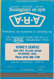Matchbook Cover - Auto Air Conditioning Milwaukee WI 40 Strike