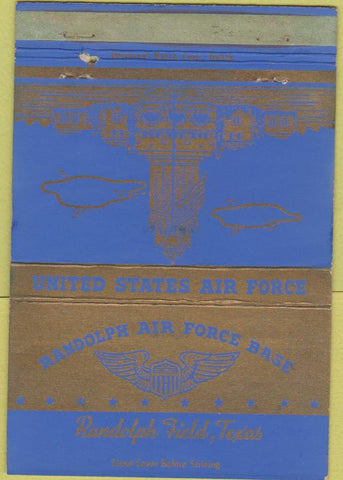 Matchbook Cover - Randolph Air Force Base Randolph Field TX 40 Strike