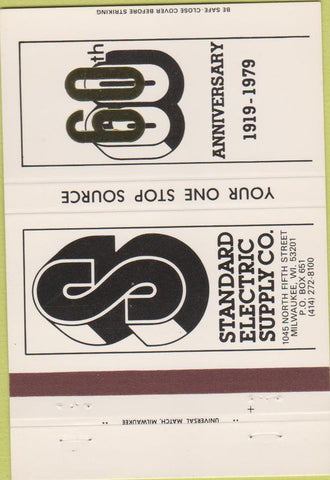 Matchbook Cover - Stadard Electric Supply Milwaukee WI 40 Strike
