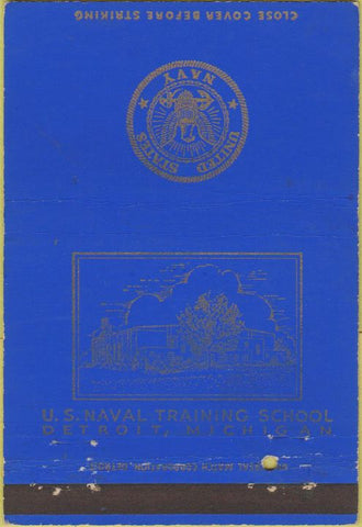 Matchbook Cover - US Navy Training School Detroit MI postcard 40 Strike