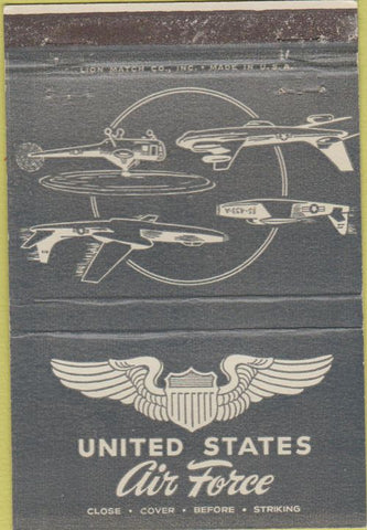 Matchbook Cover - United States Air Force military 40 Strike