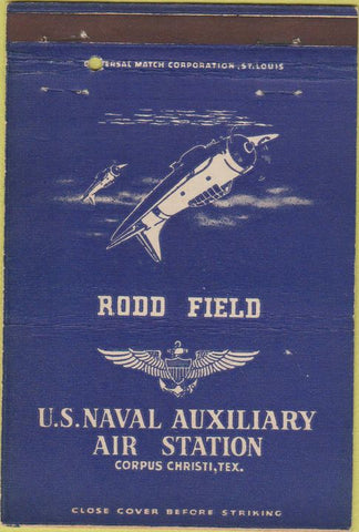 Matchbook Cover - US Navy Air Station Corpus Christi TX postcard 40 Strike
