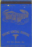 Matchbook Cover - Brooke General Hospital Fort Sam Houston TX postcard 40 Strike