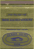 Matchbook Cover - Jackson County Bank Ravenswood WV 40 Strike