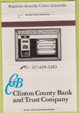 Matchbook Cover - Clinton County Bank Frankford Rossville Colfax IN 40 Strike