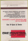 Matchbook Cover - Erie Industrial Supply PA Brookfield OH 40 Strike