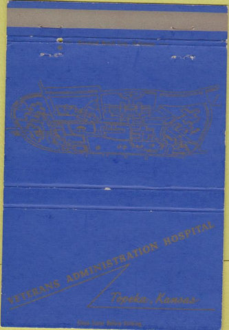 Matchbook Cover - Veterans Hospital Topeka KS military 40 Strike