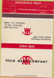 Matchbook Cover - Tesio Meat Co Oakland CA 40 Strike