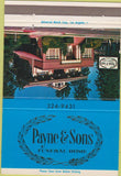 Matchbook Cover - Payne Sons Funeral Home Bakersfield CA 40 Strike