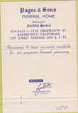 Matchbook Cover - Payne Sons Funeral Home Bakersfield CA 40 Strike