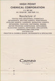 Matchbook Cover - Hipochem High Point Chemical  NC 40 Strike