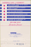 Matchbook Cover - National Life Insurance Easton PA 40 Strike