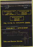 Matchbook Cover - Stewart Title Co Contra Costa CA 40 Strike