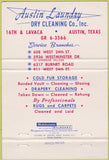 Matchbook Cover - Austin Laundry Dry Cleaning TX 40 Strike