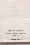 Matchbook Cover - Reed Tool Co Houston TX WEAR 40 Strike