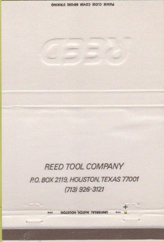 Matchbook Cover - Reed Tool Co Houston TX WEAR 40 Strike