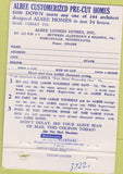 Matchbook Cover - Albee Homes Wescosville PA 40 Strike
