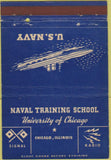 Matchbook Cover - Naval Training School Chicago IL military postcard 40 Strike