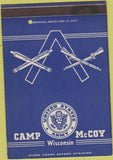 Matchbook Cover - Camp McCoy WI military postcard 40 Strike