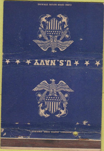Matchbook Cover - US Navy WEAR 40 Strike