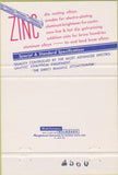 Matchbook Cover - Michigan Standard Alloys Benton Harbor MI 40 Strike