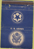 Matchbook Cover - US Army military postcard WORN 40 Strike