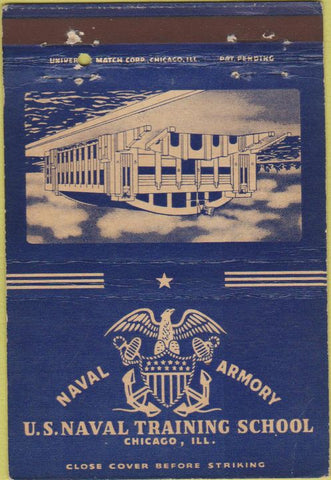 Matchbook Cover - Naval Armory Chicago IL WEAR 40 Strike