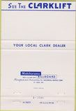 Matchbook Cover - Clark Equipment Fork Lifts 40 Strike