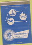 Matchbook Cover - US Army Camp Atterbury IN military postcard 40 Strike