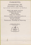 Matchbook Cover - Park Hotel Hasselt Belgium 40 Strike