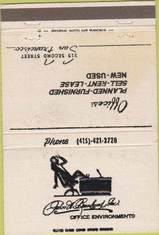 Matchbook Cover - Office Furniture San Francisco CA 40 Strike