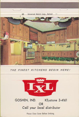 Matchbook Cover - IXL Kitchens Goshen IN 40 Strike