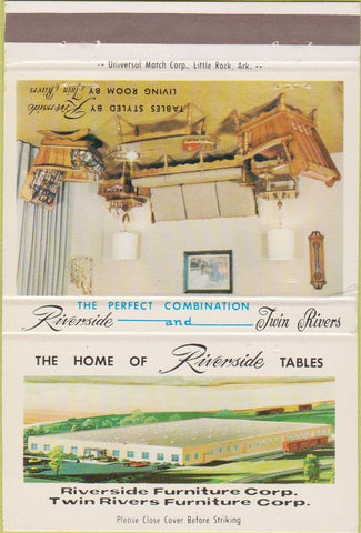 Matchbook Cover - Riverside Tables Fort Smith AR 40 Strike