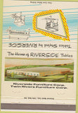 Matchbook Cover - Riverside Tables Fort Smith AR 40 Strike