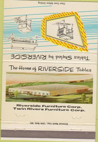 Matchbook Cover - Riverside Tables Fort Smith AR 40 Strike