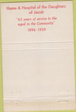 Matchbook Cover - Daughters of Jacob Hospital 40 Strike
