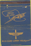 Matchbook Cover - Lowry Field Exchagne Denver CO WORN postcard 40 Strike