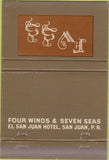 Matchbook Cover - Four Winds El San Juan Hotel Puerto Rico 40 Strike