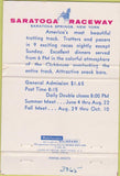 Matchbook Cover - Saratoga Harness Racing horse Saratoga Springs NY 40 Strike