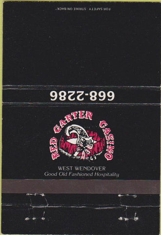 Matchbook Cover - Red Garter Casino West Andover NV 40 Strike