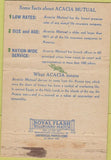 Matchbook Cover - Acacia Mutual Life Insurance Dallas TX 40 Strike